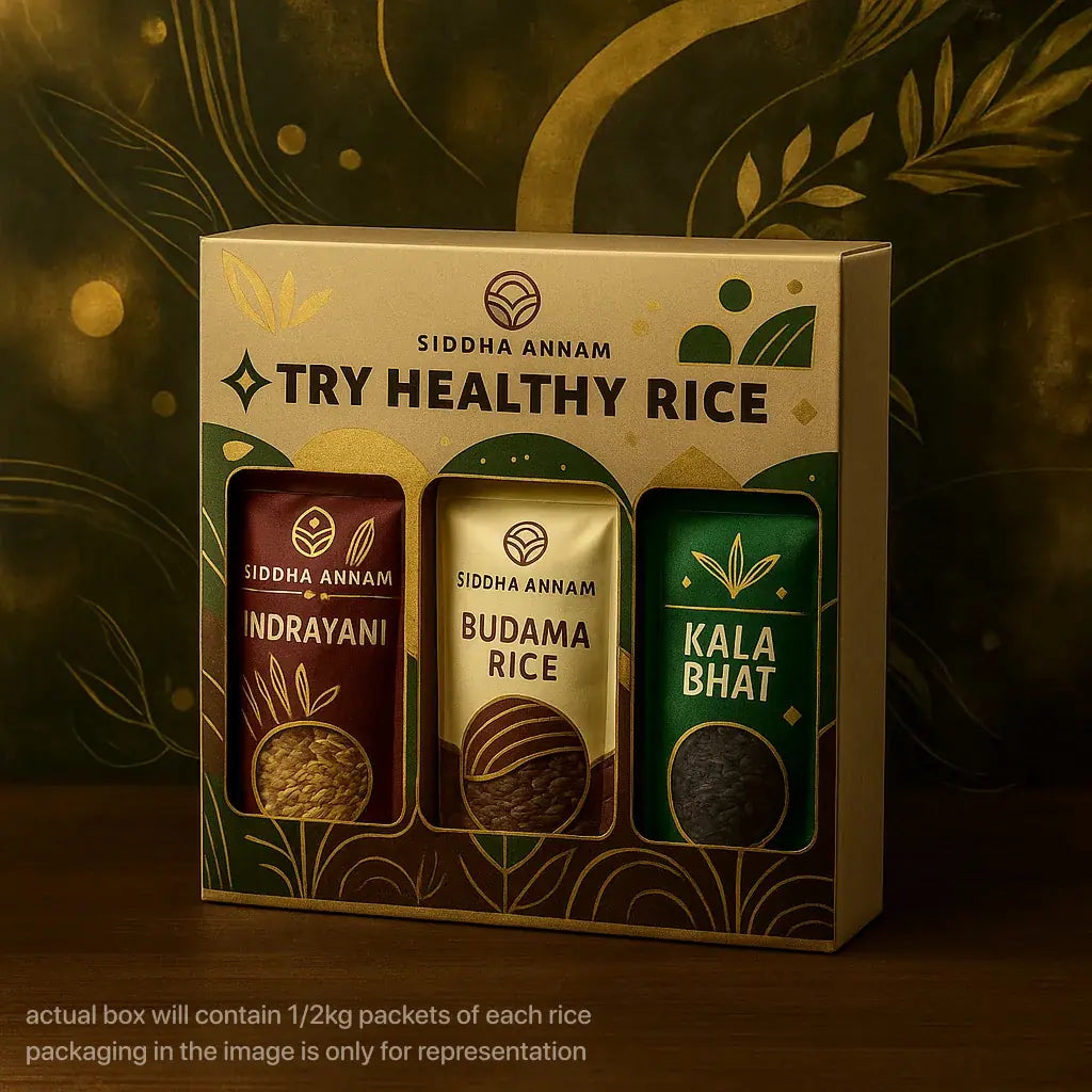 Try Rice Try Healthy Rice (½ kg of each rice) – Siddhannam